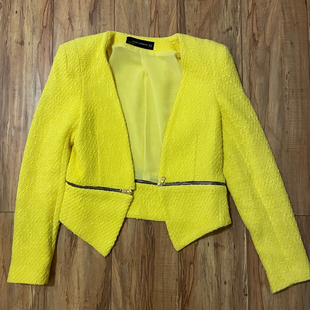 Tweed Zara crop jacket XS